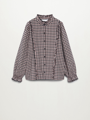 Checked Frills Shirt