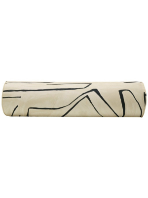 The Bolster Graffito Linen/ Onyx Pillow