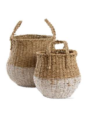 Tag Two Tone Tall Basket Set Of 2