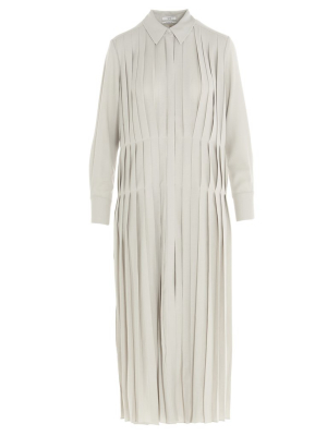 Co Pleated Midi Crepe Dress