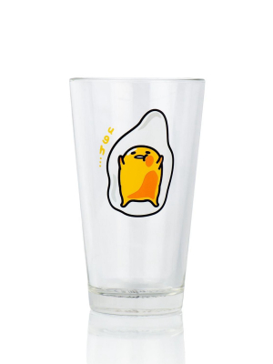 Se7en20 Gudetama Lazy Egg Laying Face Up 16oz Glass