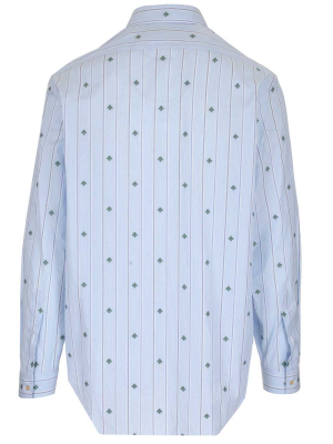 Gucci Bee Striped Button-up Shirt