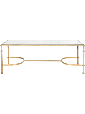 Lucille Coffee Table - Gold/glass - Safavieh.