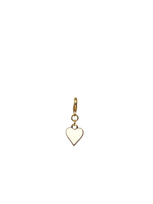 Small Enamel Heart Clasp Charm