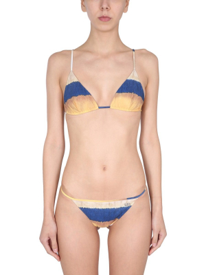 Alberta Ferretti Tie Dye Print Bikini Set