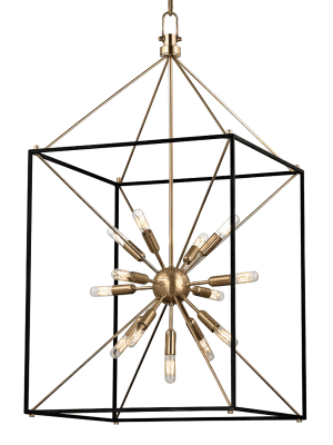 Glendale 13 Light Chandelier Aged Brass