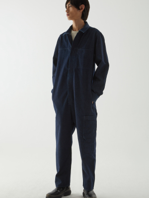 Organic Cotton Denim Zipped Boilersuit