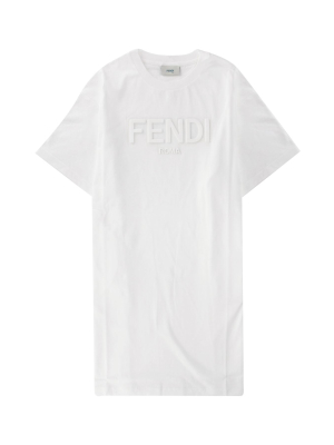 Fendi Kids Logo Embossed T-shirt Dress