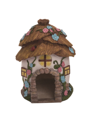 Transpac Resin 9 In. Multicolor Spring Fairy Garden Hut