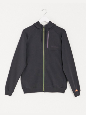 Elllesse Sport Caselle Full-zip Hoodie In Dark Gray