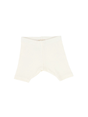 Lil Legs Ribbed Shorts - Ivory