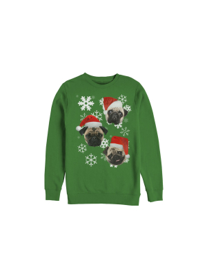 Men's Lost Gods Ugly Christmas Pug Sweatshirt