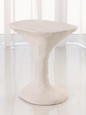 Global Views Primitive Accent Table Soft White