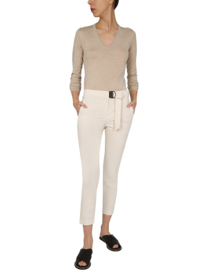 Brunello Cucinelli Belted Cigarette Trousers