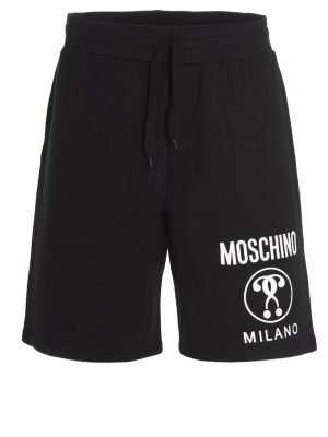 Moschino Logo Print Drawstring Shorts