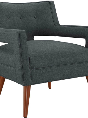 Stanley Upholstered Fabric Armchair Gray