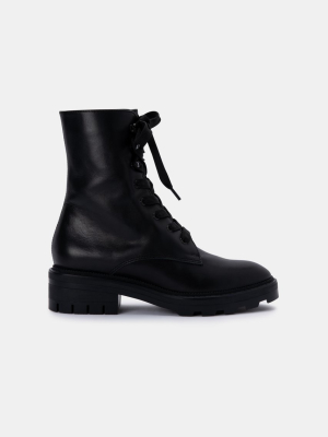 Lottie Boots Black Leather