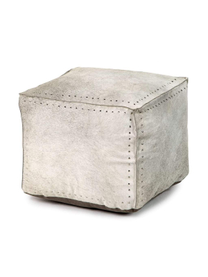 Interlude Home Bella Pouf In Grey