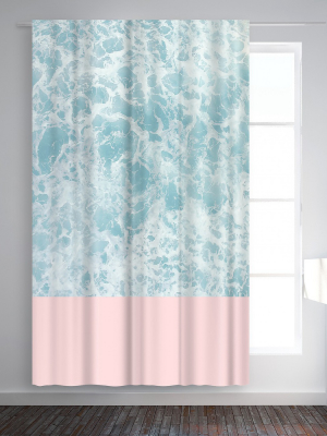 Americanflat Pink On The Sea By Emanuela Carratoni Blackout Rod Pocket Single Curtain Panel 50x84