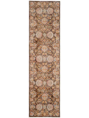 Vintage Persian Brown/multi Runner Rug