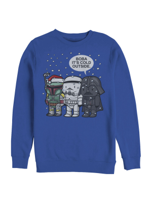 Men's Star Wars Christmas Boba It's Cold Outside Sweatshirt