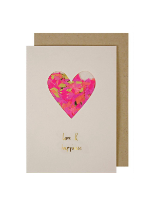 Heart Confetti Shaker Card