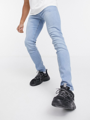 Pull&bear Super Skinny Jeans In Light Blue