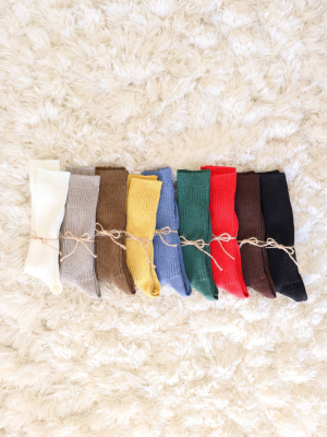 Ichi Anitquités Loiter Linen Rib Socks