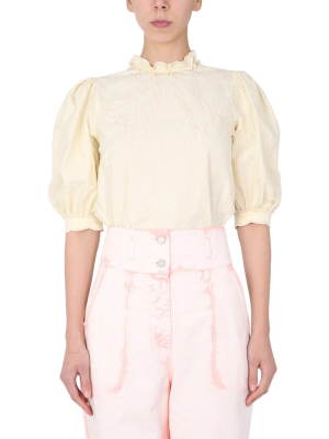 Alberta Ferretti Puff Sleeves Blouse