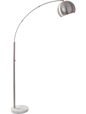 Asheville Arc Lamp Brushed Steel