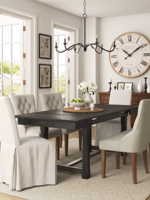 Ludlow Extendable Dining Table Farmhouse Black - Finch