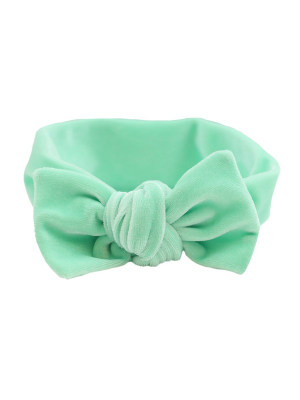 Velvet - Mint Knot Headband