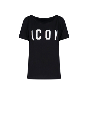 Dsquared2 Logo Embellished Scoop-neck T-shirt