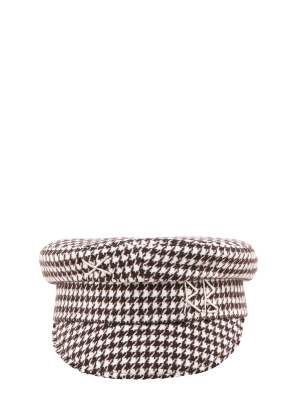 Ruslan Baginskiy Houndstooth Pattern Baker Boy Hat