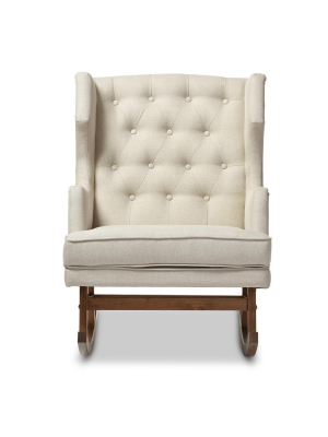 Felix Mid-century Modern Fabric Rocking Chair