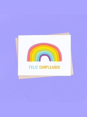 Rainbow Cumpleaños Card