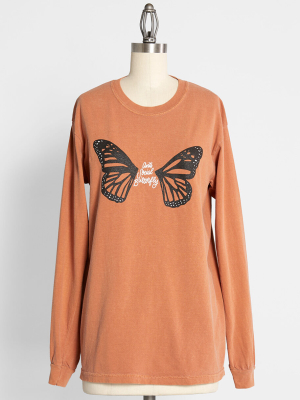 Anti-social Butterfly Long Sleeve Tee