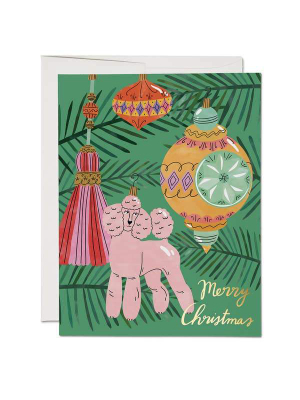 Christmas Poodle Holiday Card