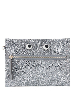 Anya Hindmarch Eyes Glitter Clutch Bag