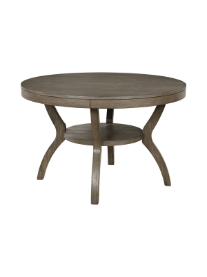 48" Rawlins Round Dining Table Gray - Iohomes