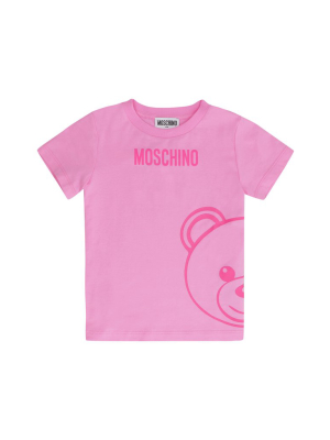 Moschino Kids Teddy Print Crewneck T-shirt