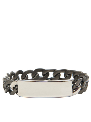 Chain-link I-d Bracelet (s30uy0015-s11911-oxid-silver)