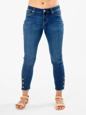 Westport Signature Skinny Jeans With Snap Button At Ankle