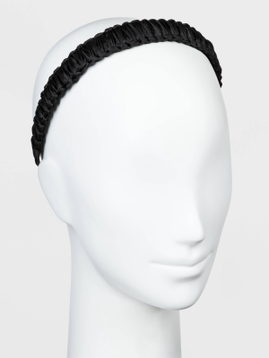 Woven Satin Fabric Covered Headband - A New Day™