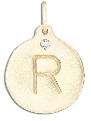 "r" Alphabet Charm With Diamond