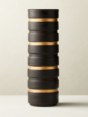 Turq Black And Gold Vase