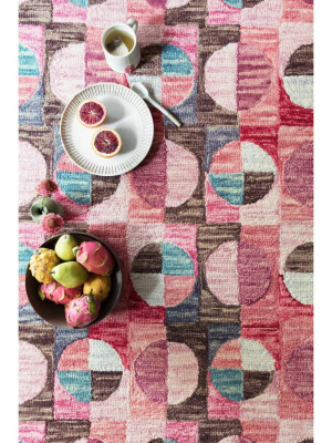 Loloi Justina Blakeney Hallu Rug - Berry/charcoal