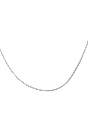 Sterling Silver Snake Chain Necklace - Silver (18")