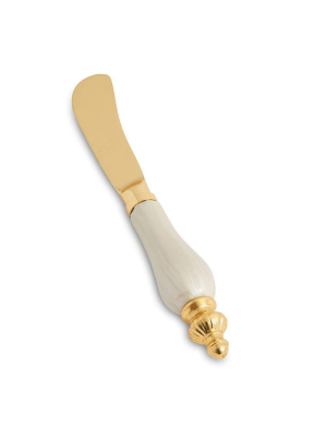 Julia Knight Peony Spreader Knife In Gold Snow - Set Of 4