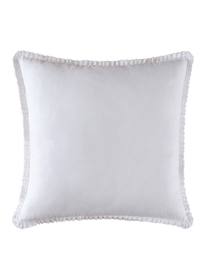 C&f Home 26" X 26" White Seersucker Euro Sham